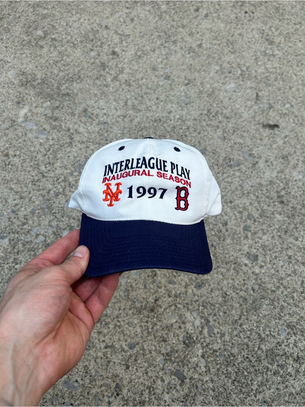 Vintage Interleague Play 1997 Baseball Cap - White & Navy
